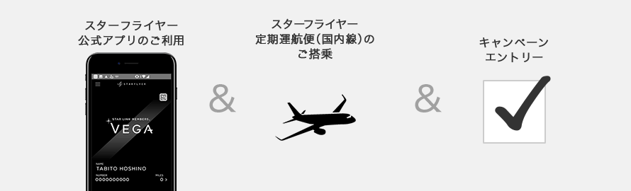 スターフライヤー公式アプリのご利用 & スターフライヤー定期運航便（国内線）のご搭乗 & キャンペーンエントリー