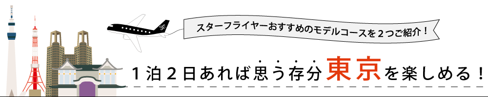 一泊二日あれば思う存分東京を楽しめる！